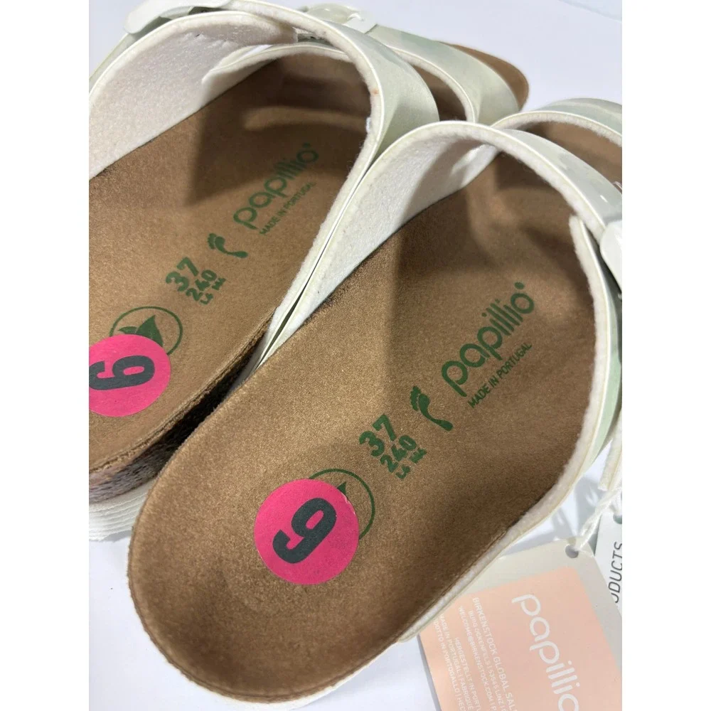 Papillio Birkenstock Arizona Vegan Platform Sandals Sage Green Camo 37 US 6